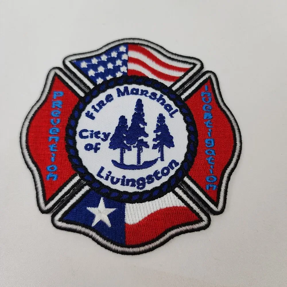 Lot of 7 Fire Dept Patches Texas Ingleside Kingsville Dyess Livingston Urbanvle